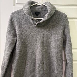 J. Crew Women’s Gray 100% Lambswool Turtleneck Sweater Size Medium